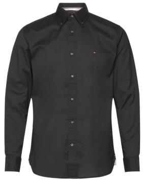 Koszula męska Tommy Hilfiger FLEX POPLIN RF SHIRT BLACK