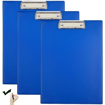 PODKŁADKA podkład do pisania z klipsem DESKA Biurfol A4 niebieska CLIPBOARD