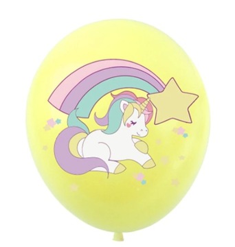 ZESTAW BALONÓW BALON JEDNOROŻEC URODZINY 10 SZT