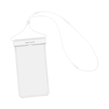 Wodoodporna torba na telefon komórkowy Sucha torba Essentials do 7 cali Zwykła biała