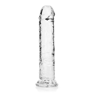 Żelowy realistyczny penis dildo z przyssawką bez jąder przezroczysty 20cm