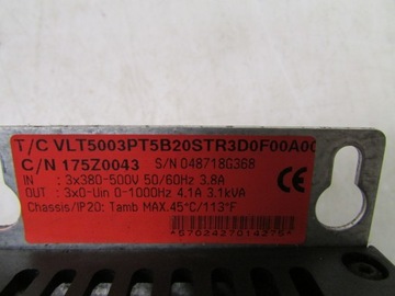 Falownik DANFOSS VLT5003PT5B20STR3D 1,5 kw 3,1 kVA