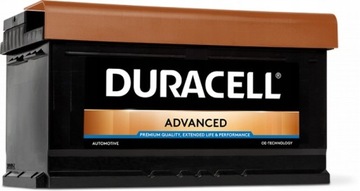 Akumulator Duracell Advanced DA80 12V 80Ah 750A P+