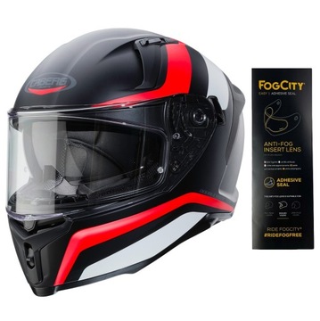 KASK CABERG AVALON BLAST MATT BLACK RED WHITE rozmiar M + PINLOCK GRATIS