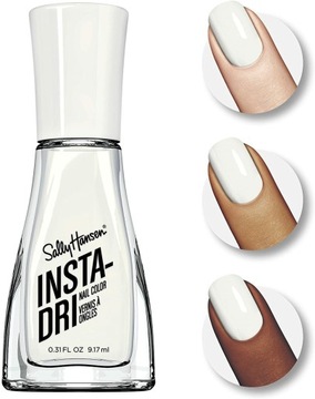 Sally Hansen Insta Dri Lakier White on Time 113