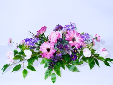 ПЛАТЬЕ на могилу + БУКЕТ цветов кладбищенская прочная композиция комплект