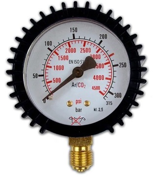 Manometr do reduktora TURBO Perun Argon/CO2 (MIX) 315 bar M12x1,5 RH 1szt
