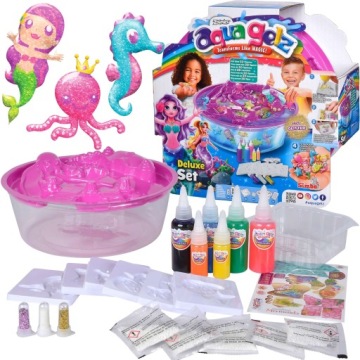 Aqua Gelz Velký Kreativní Set Kouzelné Mořské Panny 3D Figurky 6 Gelů Příslušenství