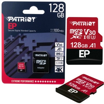 Карта памяти Патриот microSDXC 128 ГБ V30