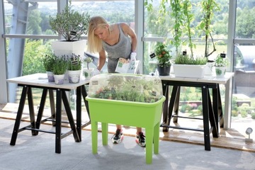 Prosperplast ISEW780H RESPANA PLANTER WOOD Цветочный горшок Садбовач с крышкой 78см,