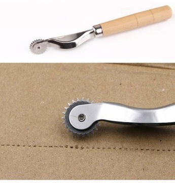 Металлическое портновское колесо-маркер для швейных строчек.