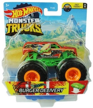 Autko BURGER DELIVERY Monster Trucks Samochodzik Hot Wheels