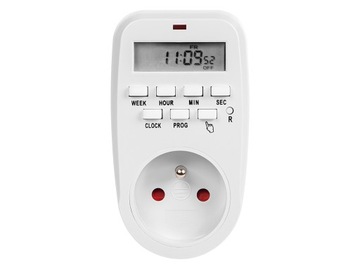 PROGRAMATOR CZASOWY TIMER WŁĄCZNIK CYFROWY LCD WYŁĄCZNIK 8 USTAWIEŃ 1MIN