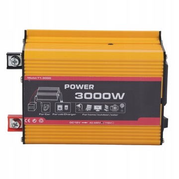 АВТОМОБИЛЬНЫЙ ИНВЕРТОР 3000ВТ 12В 220В USB