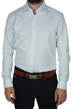 Biała koszula męska Victorio classic 3XL z jedwabiem