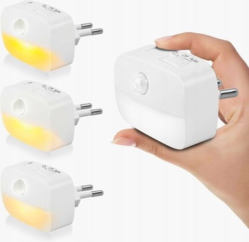 Ночник ДЛЯ LED РОЗЕТКИ с датчиком 3 СВЕТА РЕЖИМЫ движения контакта