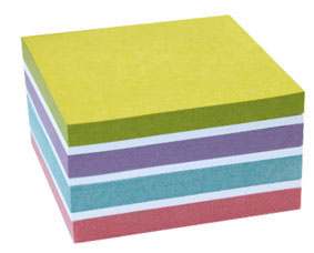 Blok samoprzylepny Kores Cubo Pastel - 75 x 75 mm / 450 ark.