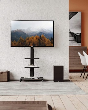 STOJAK TV 2 PÓŁKI KÓŁKA 32-60 CALI 30 KG DESIGN