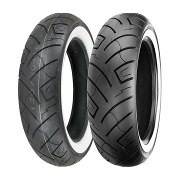 SHINKO 777 120/90-17 + 170/80B15 WW biały pas , 2023r.