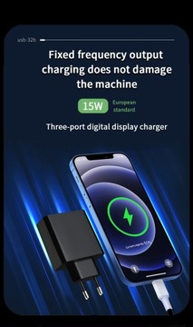 3-портовое USB-зарядное устройство с цифровым дисплеем, быстрая зарядка, зарядное устройство для мобильного телефона, Adap