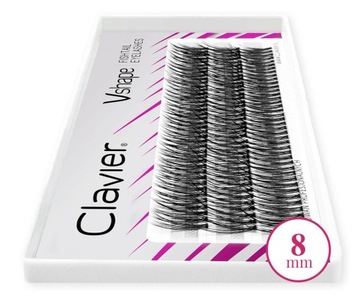 Clavier kępki rzęs Vshape 8mm