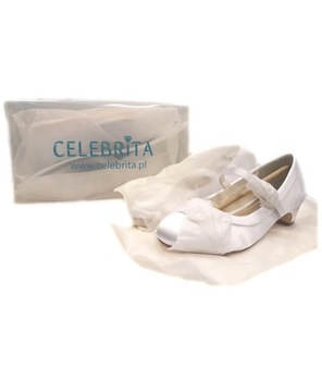 Туфли для причастия для девочек, 38 серебряных пряжек.