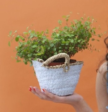 Корзинка-горшок с мини-пайетками - разноцветная