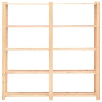 vidaXL Полки с 5 полками 2 шт 170x38x170 см сосна 500 кг