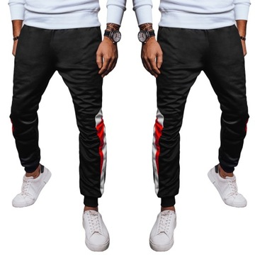 SPODNIE MĘSKIE DRESOWE CZARNE UX4110 - XL