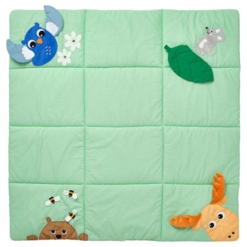 IKEA SANDBI Килимок для гри, скандинавська природа/різнокольоровий, 100x100 см