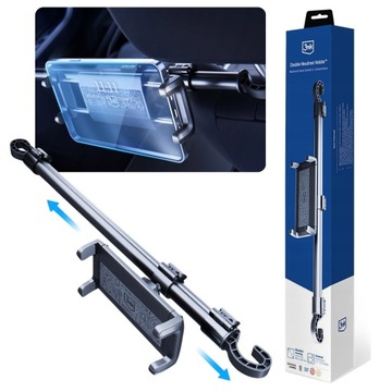 3mk Double Headrest Holder Uchwyt samochodowy do telefonu, tabletu