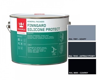 TIKKURILA Silikonowa Protect farba fasada 9l CZARN