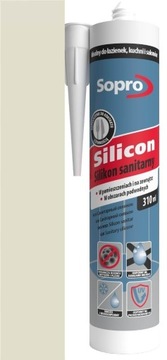 Silikon sanitarny Sopro 310 ml Srebrono-szary 17