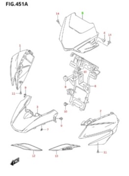 Крышка счетчика Suzuki GSX-S125