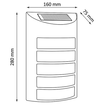 2x SOLAR LED FACADE WALL GARDEN Настенный светильник НАВЕРХНОСТНОГО МОНТАЖА