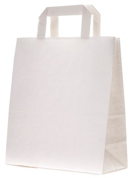 Torba papierowa TORBY BIAŁE MAŁE 22x11x25cm 50szt