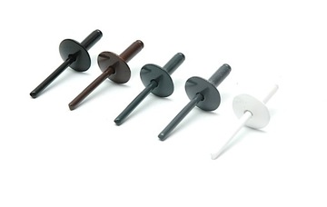 ЦВЕТНЫЕ ЗАКЛЕПКИ ШИРОКИЕ 4,8Х10 ГРАФИТ 100шт RAL7024