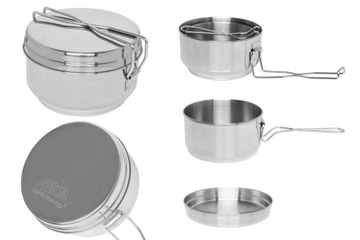 Столовая туристическая Геликон, 3 предмета, нержавеющая сталь, походный комплект