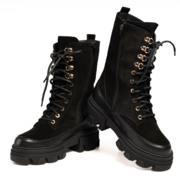 ЧЕРНЫЕ СУМКИ НА ВЫСОКОЙ ПЛАТФОРМЕ ИЗ ВЕЛЮРА И КОЖИ SEMPER 39