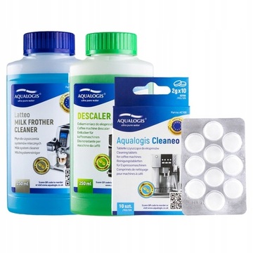 Latteo250ml + Verde250ml + Cleaneo 10tab - Do Ekspresu