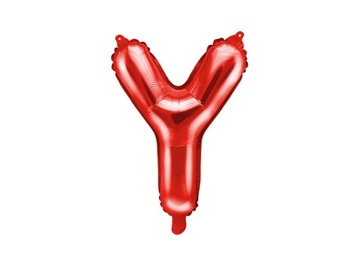 Balon foliowy Litera ''Y'', 35cm, czerwony