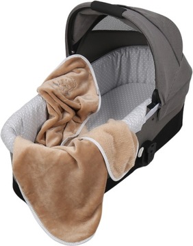 ФЛИСОВОЕ ОДЕЯЛО BABYMAM 75х100 см BABYMAM МЯГКИЙ И ТЕПЛЫЙ ПЛЮШ С ВЫШИВКОЙ