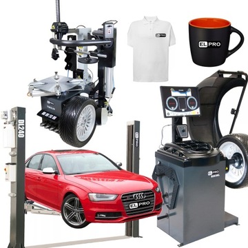 Montażownica RUNFLAT + Wyważarka DO KÓŁ AUTOMAT LASER PODNOŚNIK 2-KOLUMNOWY