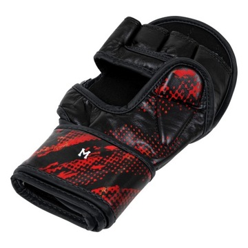 Кожаные тренировочные спарринговые перчатки ММА Extreme Hobby CORE RED L