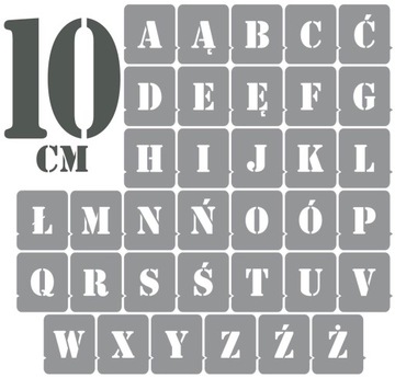Szablony malarskie LITERY 10cm /wielorazowe/