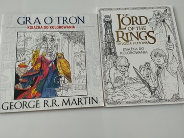 Gra o tron Książka do kolorowania George R.R. Martin + WŁADCA PIERŚCIENI dr