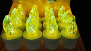 КАРТРИДЖИ ВСТАВКИ ДЛЯ СВЕТОДИОДНЫХ СВЕЧ СВЕЧИ AA R6 БАТАРЕИ 12 шт НАБОР ЖЕЛТЫХ КАРТРИДЖЕЙ