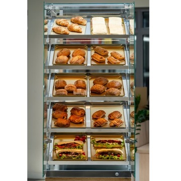 Витринный шкаф хлебного магазина полки пекарни со светодиодной подсветкой