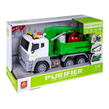 АВТОМОБИЛЬ МУСОРОВОЗ КРАН 3 КОРЗИНЫ 1:12