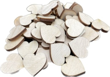 Serca Drewniane Dekor Serduszka 100 sztuk 2cm
